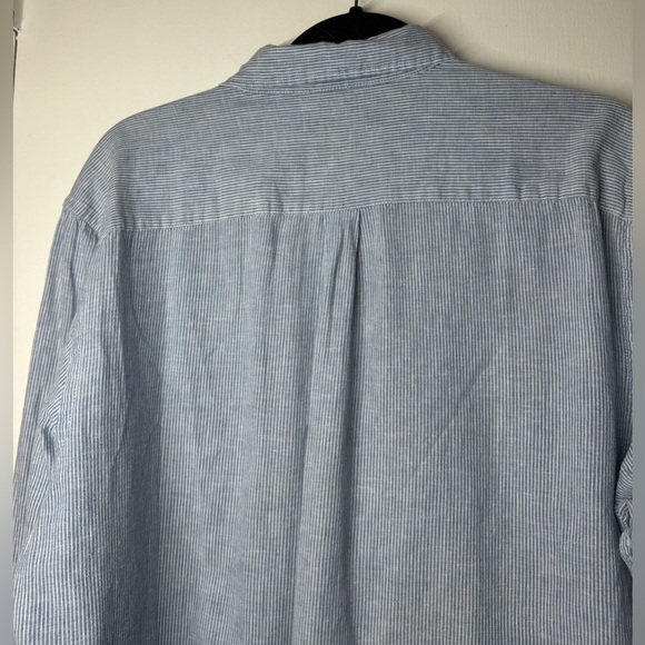 Piombo Italian Blue White Striped Coastal Nautical Collared Button Down Shirt XL - Picture 8 of 14